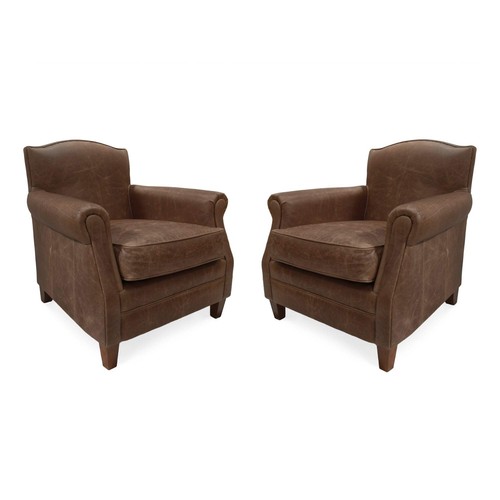Burlington Club Sofa in Distressed Vintage Leather - Picture 18 of 22