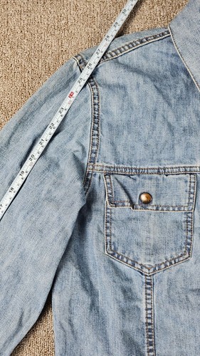 Vintage Dolce&Gabbana Denim Jacket Women Size 50 Blue 90s Collared Jeans D&G - Picture 14 of 19
