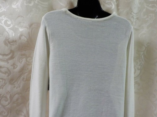 Rafaella Elegant Asymmetrical Sweater Size S NWT Egret Acrylic Long Sleeve Knit - Bild 7 von 11