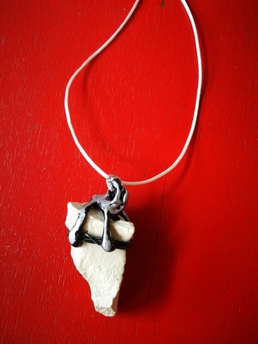 Uncut Gemstone Pendant Spirit Companion Boo Ghostly Witch Amulet Raw Stone Spell - Picture 3 of 24