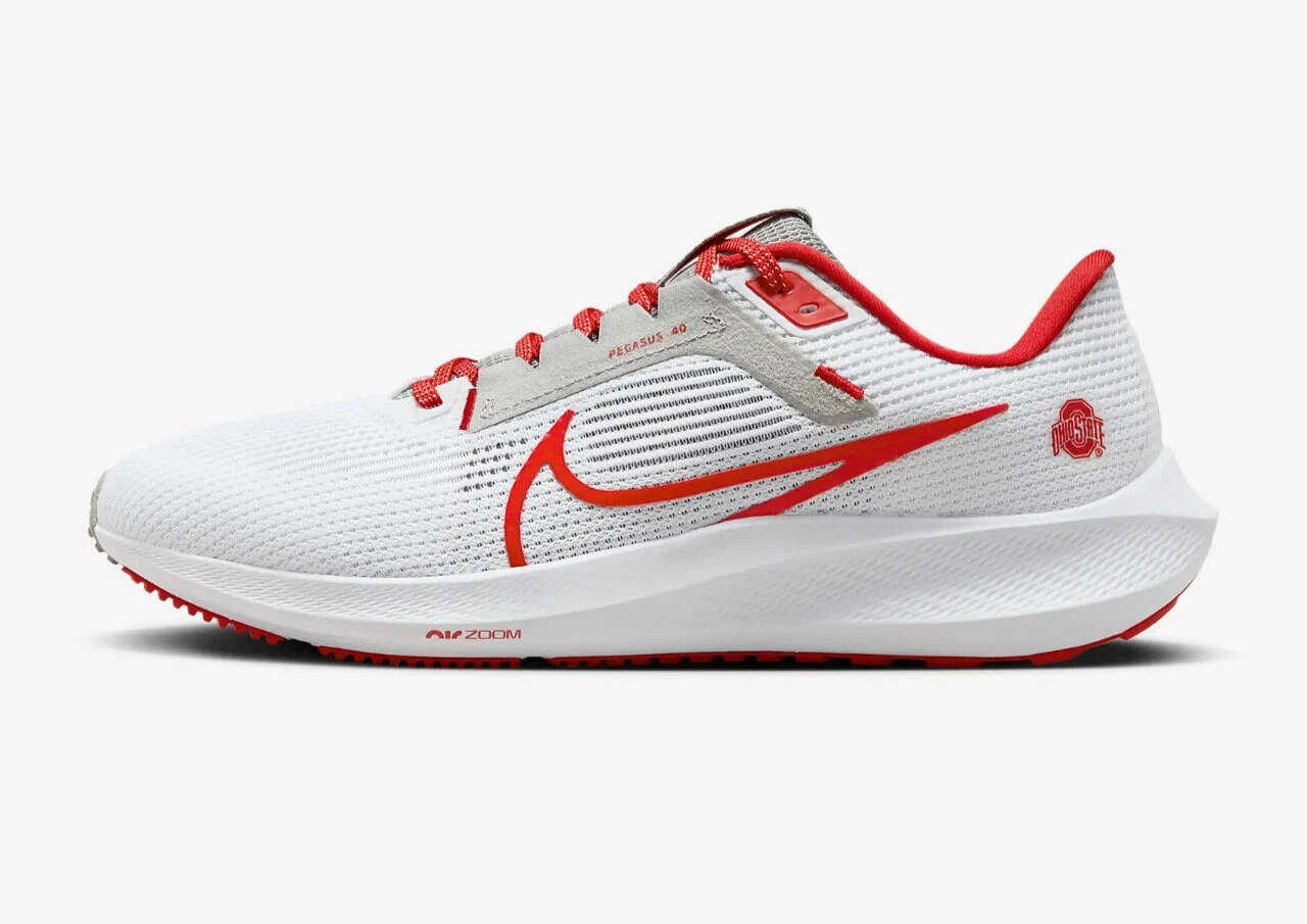 Nike Air Zoom Pegasus 40 Ohio State Buckeyes Men's Road Running Shoes NEW US 9.5
