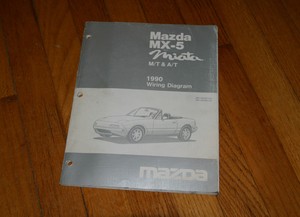 1990 Mazda MX-5 Miata Wiring Diagram Manual Electrical Shop Service