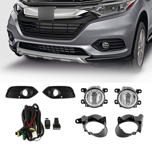 For Honda HR-V 2019-2021 Pair Fog Lights Bezel+Bulbs+Cover Trim+Wiring Harness - Picture 1 of 12