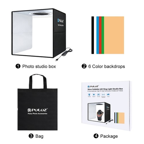 PULUZ UK STOCK 25/30/40/50/60/80/200cm Photo Studio Light Box Folding Dimmable - Picture 23 of 57