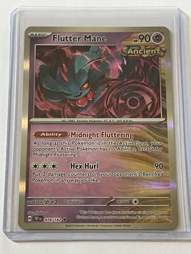 Flutter Mane 78 / 162 Pokemon Temporal Forces 2024 Mint 9.0 + Holo Rare Ancient