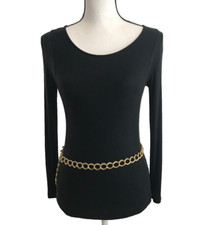 Women's Chain Belt XS Gold VTG Mod GoGo Chunky Dress Casual Simple Fashion