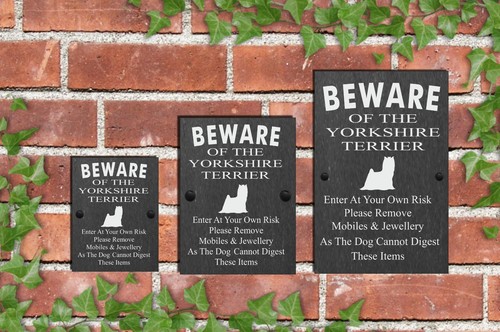 Humorous Beware of the Dog Slate Funny Gate House Sign 3 Sizes ALL BREEDS M-Y - Picture 29 of 29