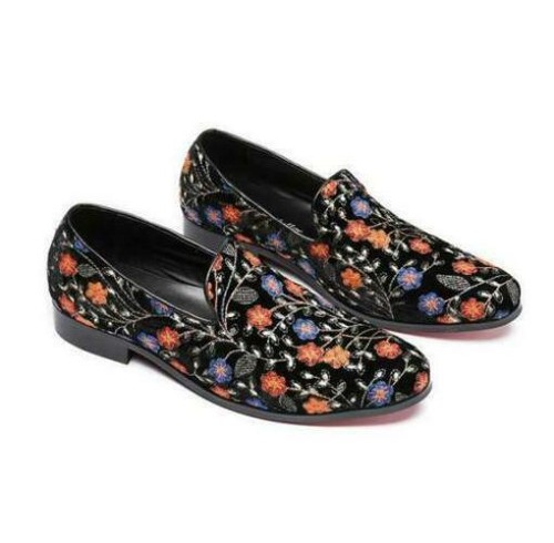 Plus Size Chic Men's Embroidery Leather Leisure Loafers Drivers Shoe Oxfords New - Picture 12 of 13
