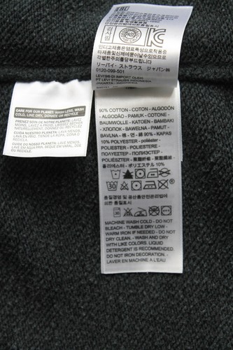 Levi's Sweatshirt Men's Large Sweater round Neck Black Logo - Picture 6 of 8