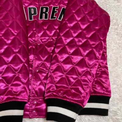 【Lサイズ】Supreme 17SS QUILTED SATIN VARSITY Supreme Quilted Satin Varsity Jacket (SS17) - $228