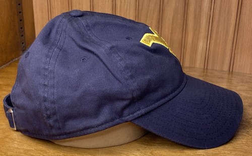 West Virginia Mountaineers Hat Cap Strap Back WVU Womens Blue w/Gold Sparkle - Picture 6 of 8