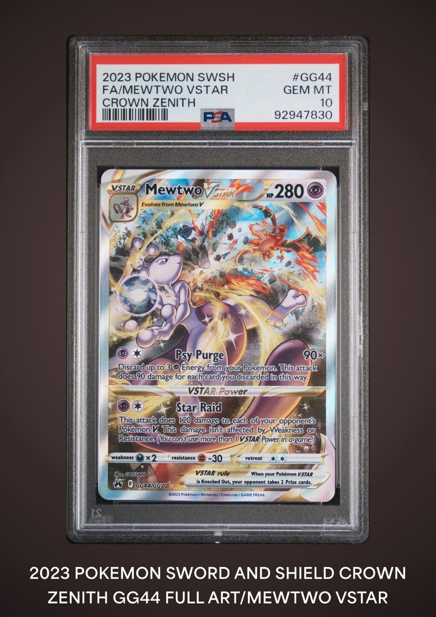 Mewtwo VSTAR GG44/GG70 Crown Zenith: Galarian Gallery Holo PSA 10