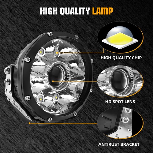 Pair 5"inch LED Work Light Pods Spot White Fog Lamp Offroad Driving For Jeep SUV - Picture 11 of 13