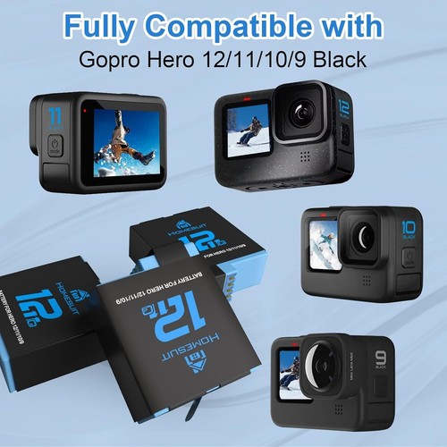 Homesuit Hero 12/11/10/9 Batteries 1800mAh and LCD Storage Charger for GoPro - Picture 6 of 6