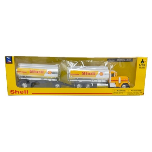 Newray Peterbilt Shell Öl Benzin Doppeltanker Zug Modell 379 Maßstab 1:32 - Bild 1 von 6