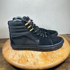 Vans Marvel Black Panther Sk8 Hi Womens Size 8.5 Black Suede Sneakers Shoes