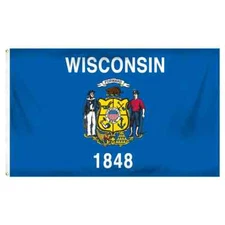 3x5 State of Wisconsin Flag 3'x5' House Banner Power Polyester grommets premium