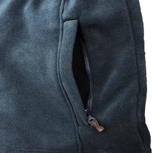 Mens Long Sleeve Stand Collar Fleece Jacket Side Pocket Zip up warm Winter Coat - Picture 5 of 6