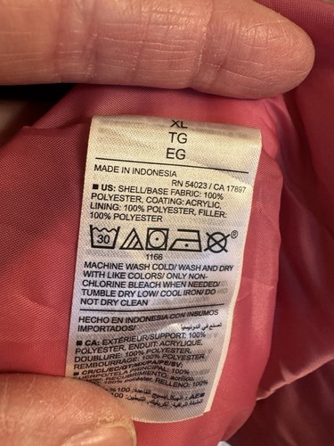 Old Navy Women's XL Puffer Vest Full Zipper Pockets Color Pink, Pre-Owned, Excel - Picture 4 of 5