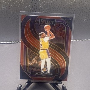 2024-25 Select Bronny James Jr. Premier Level Rookie Red Disco Prizm #16/49