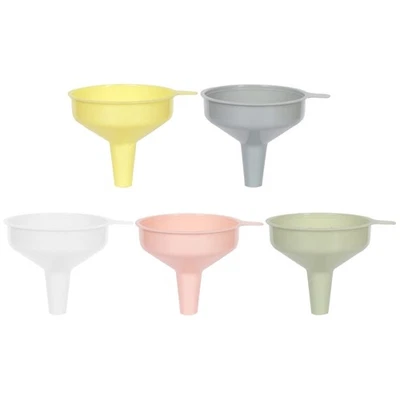 5 Pcs Wide-Mouth Plastic Funnel Set Color for Quick and Clean Cans and Container - Image 1 of 4