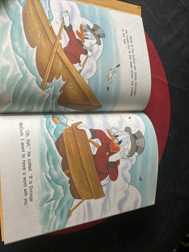 *KIDS* Disney - Scrooge and the Magic Fish 🐠 (1986, VINTAGE Hard Book) Vol 12 - Foto 11 di 17