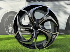 4X R14 Inch 5x100 RacingLine Style Black Polished Wheels: Fits For Skoda, VW