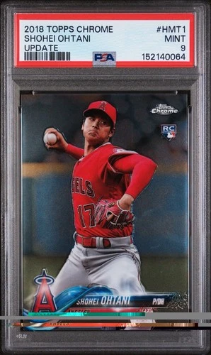 2018 TOPPS CHROME UPDATE #HMT1 SHOHEI OHTANI ROOKIE RC PSA 9