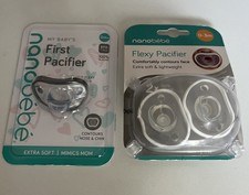 NANOBEBE 1ST  FLEXY PACIFIER 100 SILICONE BPA FREE SNUG FIT MIMICS MOM New
