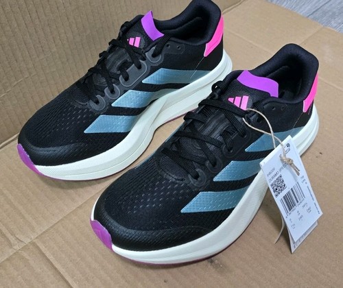 BNIB ADIDAS DURAMO SPEED 2 TRAINERS SIZE UK 6 BLACK / FLASH PINK BRAND NEW - Picture 8 of 11