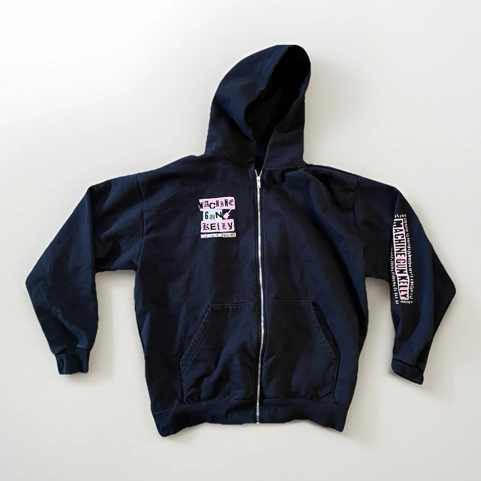 Chaqueta con Capucha MGK Machine Gun Kelly Mainstream Sellout Tour 22 Negra con Cremallera 2XL Foto 2 de 4