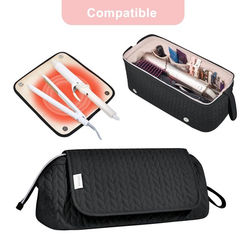 Hair Tools Travel Bag Heat Resistant Mat Case Hot Tools Straightener, Curling... - Picture 2 of 7