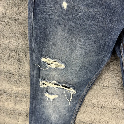 Levis 511 Slim Fit Tapered Leg 34x30 Medium Wash Blue 100% Cotton Distressed - Picture 12 of 17