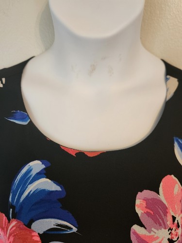 Maxi Vestido de Verano Torrido Negro Azul Rosa Estampado Floral Línea A Sin Mangas 18 2 2X - Imagen 2 de 10
