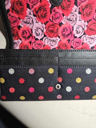 Vera Bradley Geldbörse schwarz RFID Audrey gepunktet Kunstlederbesatz - Bild 4 von 6