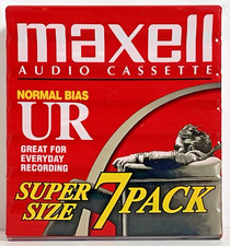 Maxell UR90 Audio Cassette Tapes - 7 Pack - 90 Minutes - Normal Bias SEALED