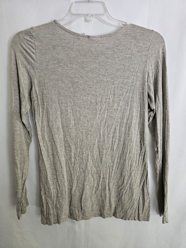 Kenar Women’s Long Sleeve Modal Blend Top Gray Size Medium Made in Peru - Picture 3 of 9