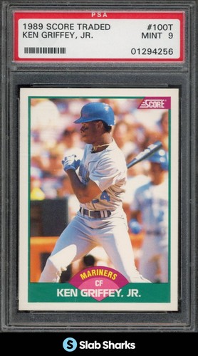 1989 SCORE ROOKIE & TRADED #100T KEN GRIFFEY, JR. RC ROOKIE PSA 9