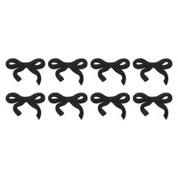 8Pcs Schleifen-AufnäHer FüR Diy-Kleidung, Schwarz