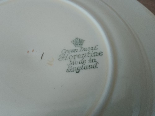 set of 5 vintage Embossed Crown Ducal "Florentine" Bowls Floral - 第 5/5 張圖片