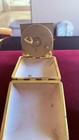 Vintage Equity Gold Brown Square Traveling Alarm ⏰ Clock Analog W/ Ring  — photo 3