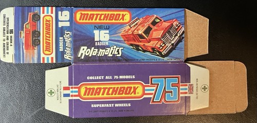 Caja repro Matchbox Rolamatics #16 Badger tipo J - Imagen 2 de 2