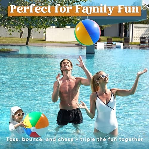 2er Pack 20" Strandbälle - Poolspielzeug groß aufblasbar Strandball Schwimmbad - Bild 8 von 8