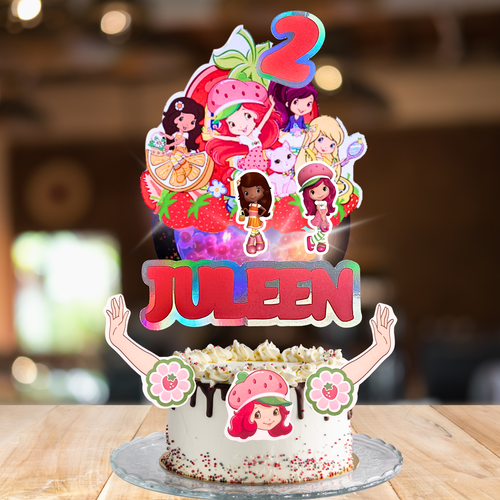 TORTA CORTA FRAGOLA FORNITURE FESTA DECORAZIONE COMPLEANNO STOVIGLIE TEMA IDEE - Foto 29 di 77