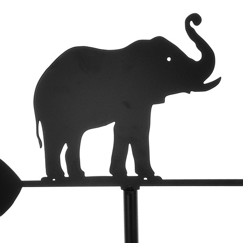 Wrought Iron Elephant Decoration Weather Vane for Roof Vanes Garden - Picture 11 of 12