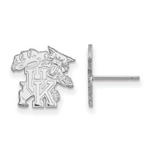 10k White Gold University of Kentucky Small Post Earrings