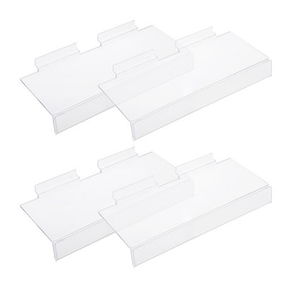 4 Pcs Shoe Display Shelf Commercial Shoes Stand Rack Clear Organizer