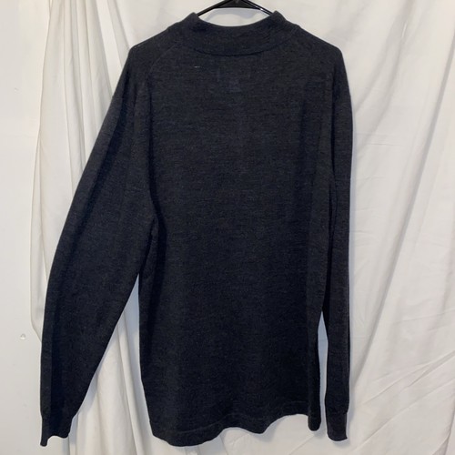 Joseph Abboud Merino Wool 1/4 Zip Sweater 2XLT Gray Extra Fine Knit Pullover - Picture 6 of 9