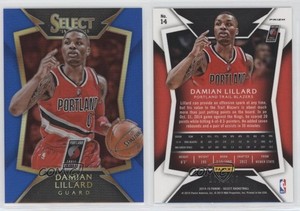 2014-15 Panini Select Concourse Blue Prizm /249 Damian Lillard #14