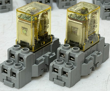 👀2) IDEC 10A GENERAL PURPOSE RELAY 24V COIL 8 BLADE RH2B-UL W/ SOCKET SH2B-05C